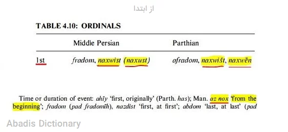 از ابتدا